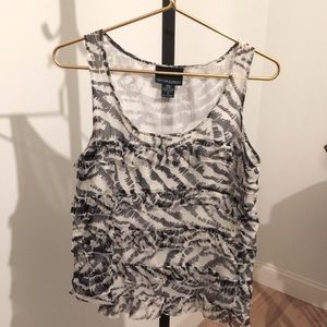 Lined, silk sleeveless blouse